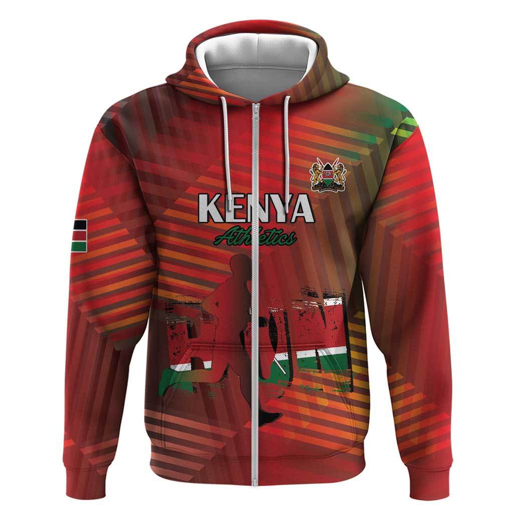 Kenya Athletics Zip Hoodie Go Champions Go - African Pride