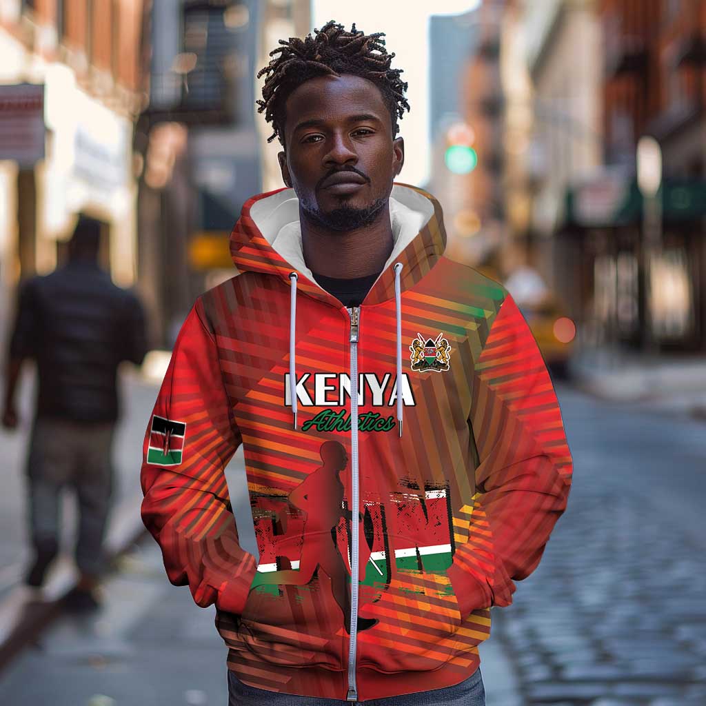 Kenya Athletics Zip Hoodie Go Champions Go - African Pride