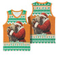 Afro Ivory Coast Christmas Basketball Jersey Black Santa Afishapa - African Pattern - African Pride
