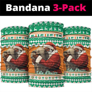 Afro Ivory Coast Christmas Neck Gaiter Black Santa Afishapa - African Pattern LT15