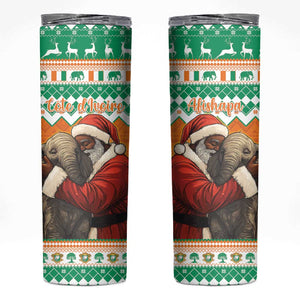 Afro Ivory Coast Christmas Skinny Tumbler Black Santa Afishapa - African Pattern