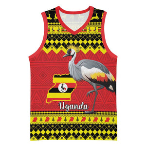 Afro Uganda Christmas Basketball Jersey Grey Crowned Crane Sekukkulu Ennugi - African Pride