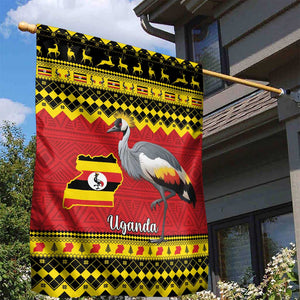 Afro Uganda Christmas Garden Flag Grey Crowned Crane Sekukkulu Ennugi