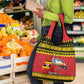 Afro Uganda Christmas Grocery Bag Grey Crowned Crane Sekukkulu Ennugi