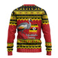 Afro Uganda Christmas Ugly Christmas Sweater Grey Crowned Crane Sekukkulu Ennugi