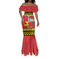 Afro Uganda Christmas Mermaid Dress Grey Crowned Crane Sekukkulu Ennugi