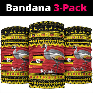 Afro Uganda Christmas Neck Gaiter Grey Crowned Crane Sekukkulu Ennugi LT15