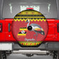 Afro Uganda Christmas Spare Tire Cover Grey Crowned Crane Sekukkulu Ennugi