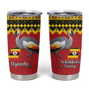 Afro Uganda Christmas Tumbler Cup Grey Crowned Crane Sekukkulu Ennugi