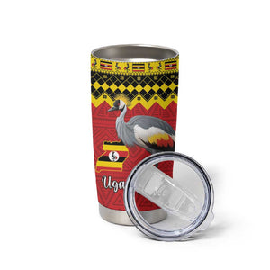 Afro Uganda Christmas Tumbler Cup Grey Crowned Crane Sekukkulu Ennugi