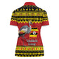 Afro Uganda Christmas Women Polo Shirt Grey Crowned Crane Sekukkulu Ennugi