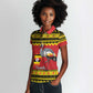 Afro Uganda Christmas Women Polo Shirt Grey Crowned Crane Sekukkulu Ennugi