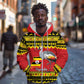 Afro Uganda Christmas Zip Hoodie Grey Crowned Crane Sekukkulu Ennugi