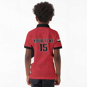 Custom Egypt Football Kid Polo Shirt Pharaohs Road To The World 2026 - African Pride