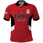 Custom Egypt Football Polo Shirt Pharaohs Road To The World 2026 - African Pride