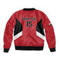 Custom Egypt Football Sleeve Zip Bomber Jacket Pharaohs Road To The World 2026 - African Pride