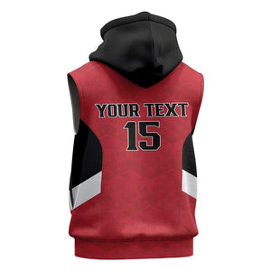 Custom Egypt Football Sleeveless Hoodie Pharaohs Road To The World 2026 - African Pride