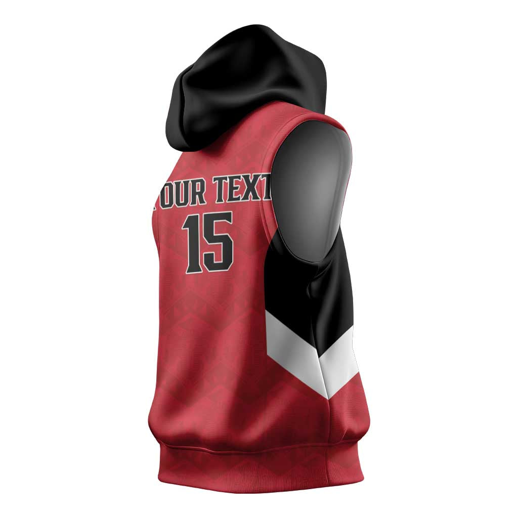 Custom Egypt Football Sleeveless Hoodie Pharaohs Road To The World 2026 - African Pride