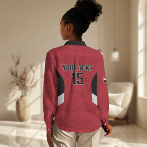 Custom Egypt Football Women Casual Shirt Pharaohs Road To The World 2026 - African Pride