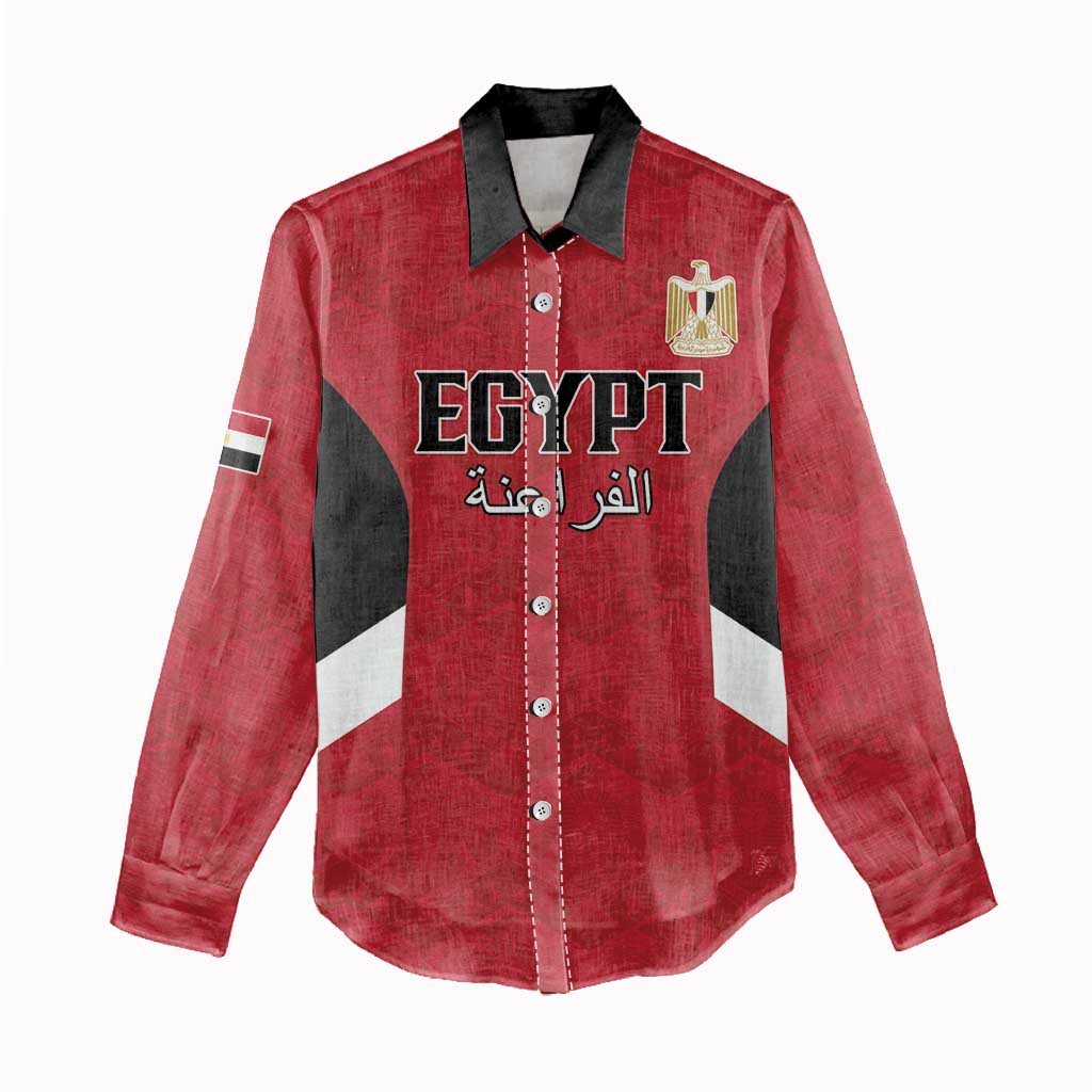 Custom Egypt Football Women Casual Shirt Pharaohs Road To The World 2026 - African Pride