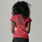 Custom Egypt Football Women V-Neck T-Shirt Pharaohs Road To The World 2026 - African Pride