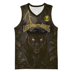Custom Gabon Football Basketball Jersey Black Panther Thunder - African Pride