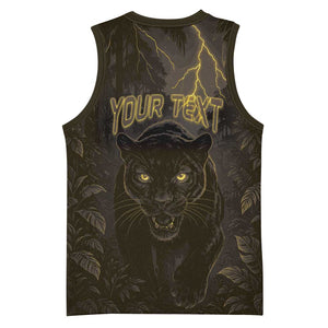 Custom Gabon Football Basketball Jersey Black Panther Thunder - African Pride