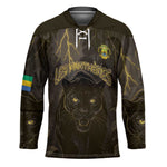 Custom Gabon Football Hockey Jersey Black Panther Thunder - African Pride
