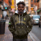 Custom Gabon Football Hoodie Black Panther Thunder - African Pride