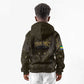 Custom Gabon Football Kid Hoodie Black Panther Thunder - African Pride