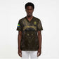 Custom Gabon Football Scrub Top Black Panther Thunder - African Pride