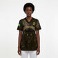 Custom Gabon Football Scrub Top Black Panther Thunder - African Pride