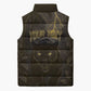 Custom Gabon Football Sleeveless Puffer Jacket Black Panther Thunder - African Pride