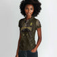Custom Gabon Football Women Polo Shirt Black Panther Thunder - African Pride