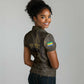 Custom Gabon Football Women Polo Shirt Black Panther Thunder - African Pride