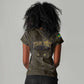 Custom Gabon Football Women V-Neck T-Shirt Black Panther Thunder - African Pride