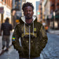 Custom Gabon Football Zip Hoodie Black Panther Thunder - African Pride