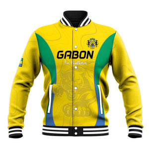 Custom Gabon Football Baseball Jacket Go Champions Les Pantheres - African Pride