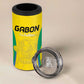 Custom Gabon Football 4 in 1 Can Cooler Tumbler Go Champions Les Pantheres - African Pride