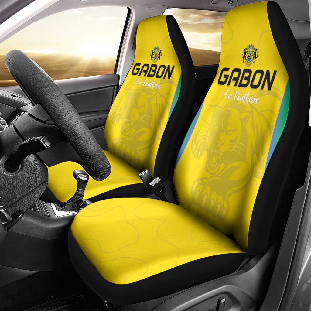 Gabon Football Car Seat Cover Go Champions Les Pantheres - African Pride