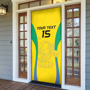 Custom Gabon Football Door Cover Go Champions Les Pantheres - African Pride