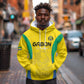 Custom Gabon Football Hoodie Go Champions Les Pantheres - African Pride