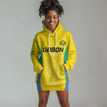 Custom Gabon Football Hoodie Dress Go Champions Les Pantheres - African Pride
