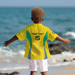 Custom Gabon Football Kid Hawaiian Shirt Go Champions Les Pantheres - African Pride