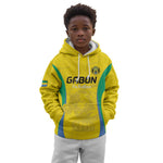 Custom Gabon Football Kid Hoodie Go Champions Les Pantheres - African Pride