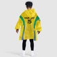 Custom Gabon Football Kid Wearable Blanket Hoodie Go Champions Les Pantheres - African Pride