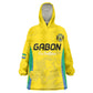 Custom Gabon Football Kid Wearable Blanket Hoodie Go Champions Les Pantheres - African Pride