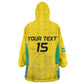 Custom Gabon Football Kid Wearable Blanket Hoodie Go Champions Les Pantheres - African Pride