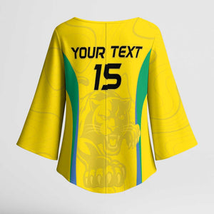 Custom Gabon Football Kimono Sleeve Blouse Go Champions Les Pantheres - African Pride