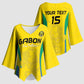 Custom Gabon Football Kimono Sleeve Blouse Go Champions Les Pantheres - African Pride